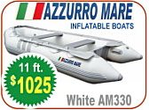 Azzurro Mare AM365 White Inflatable Boat. Click to Zoom In.