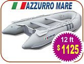 Azzurro Mare 12' Light Gray Inflatable Boat. Click to Zoon In.