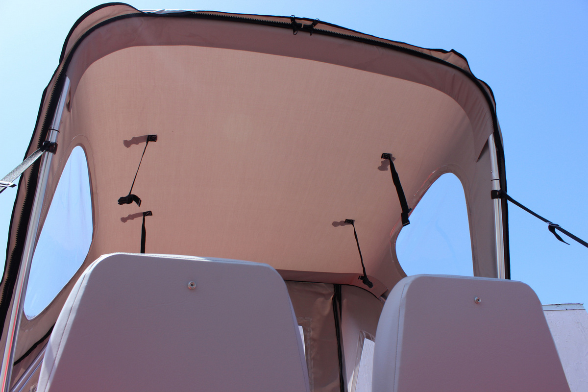 FOR 12' INFLATABLE BOAT SUN CANOPY BIMINI TOP PRIVATE CABIN DOME STAY