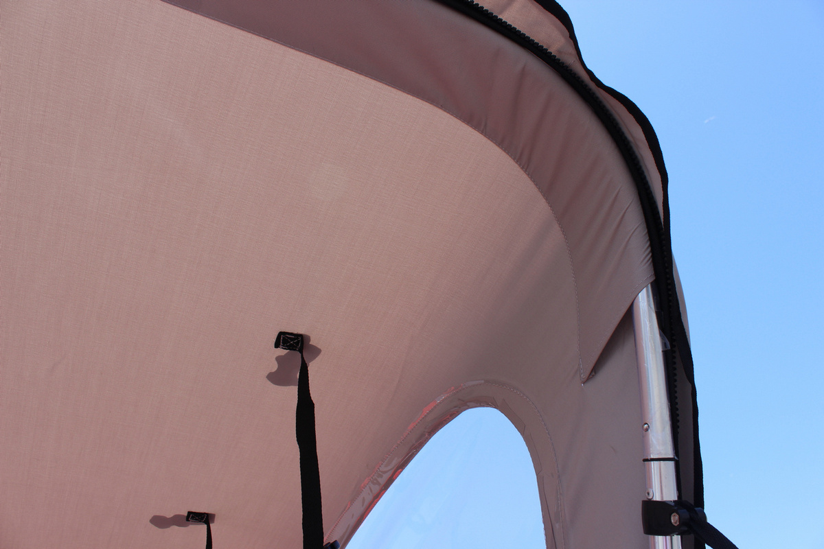 FOR 12' INFLATABLE BOAT SUN CANOPY BIMINI TOP PRIVATE CABIN DOME STAY