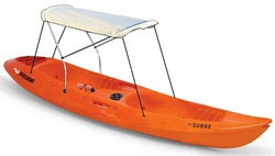 Saturn Bimini Tops for Kayaks, Canoe and KaBoats. Protects agains sun and rain. Click on image to zoom in.