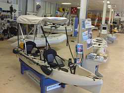 Kayas with Saturn bimini tops are available on display in our dealer store in Ft. Lauderdale.