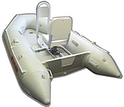 Cental console frame installed into small 9.6' Saturn inflatable boat dinghy. Click on image to Zoom in.