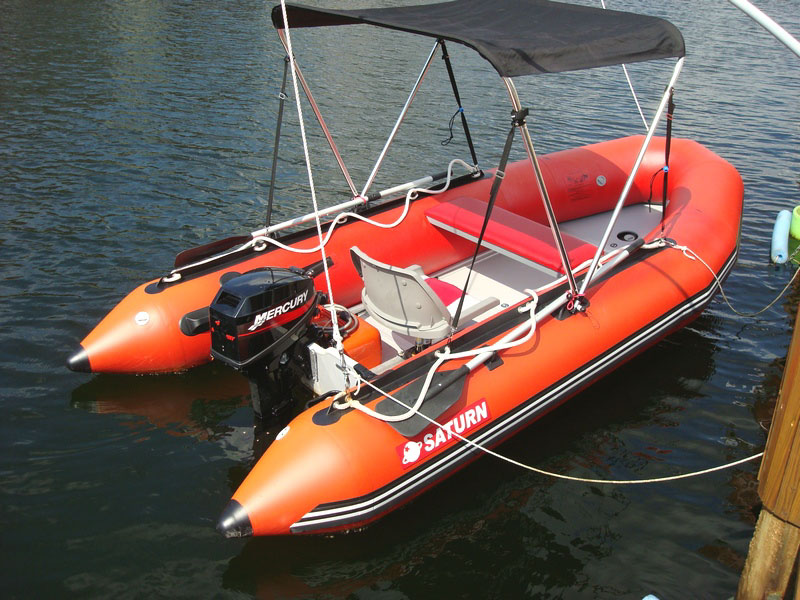 Custom made seat cushions for Saturn Inflatable Boats.