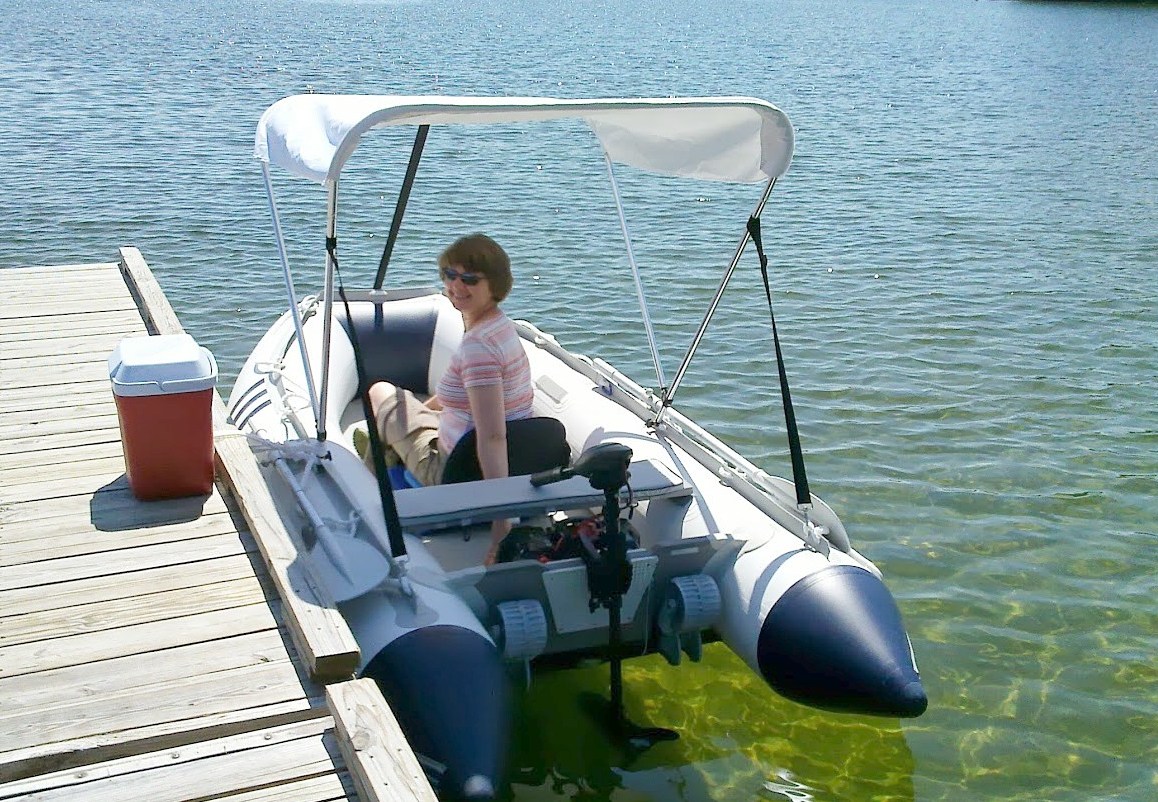 Electric Trolling Motor with 12' Saturn Inflatable KaBoat. Click to 