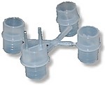 Set of different valve adaptors.