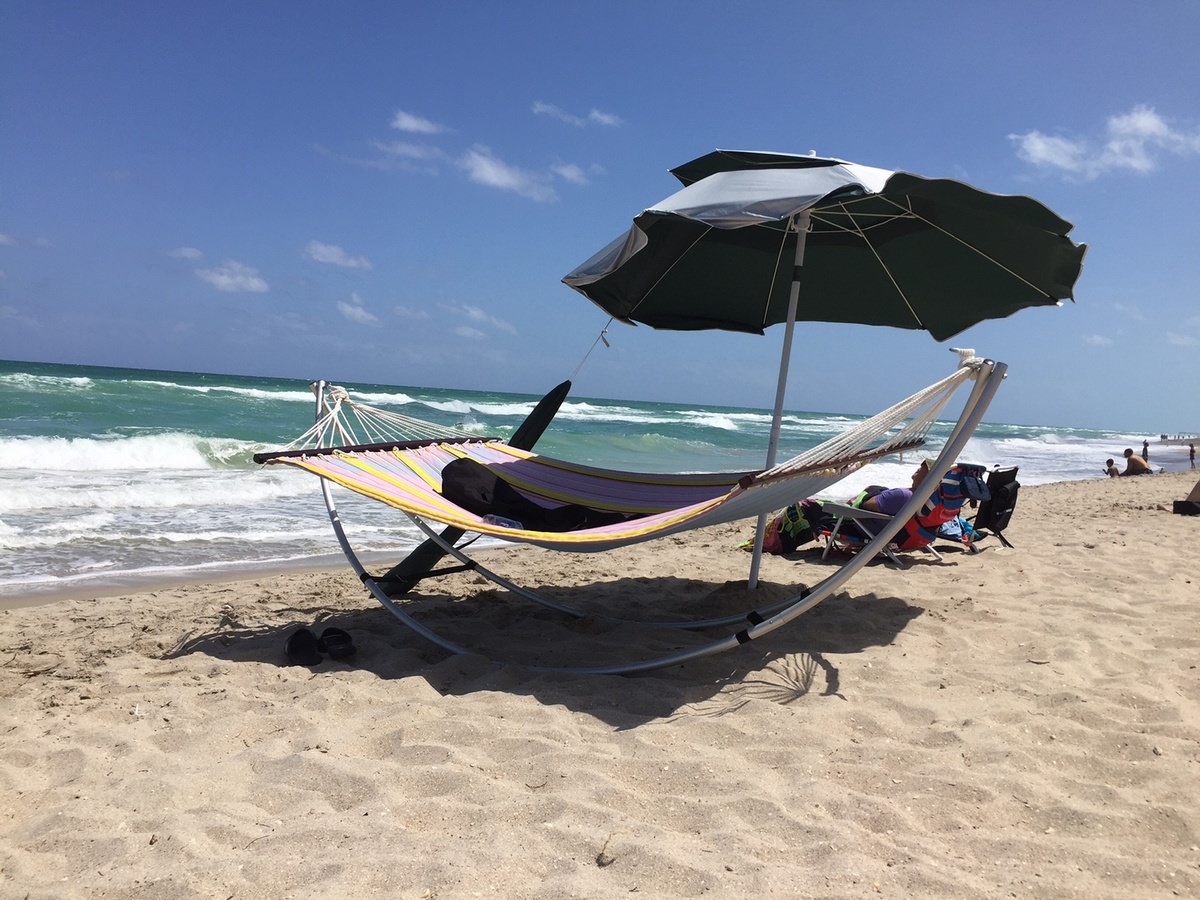 Folding Beach Hammock. Portable Travel Hammock.