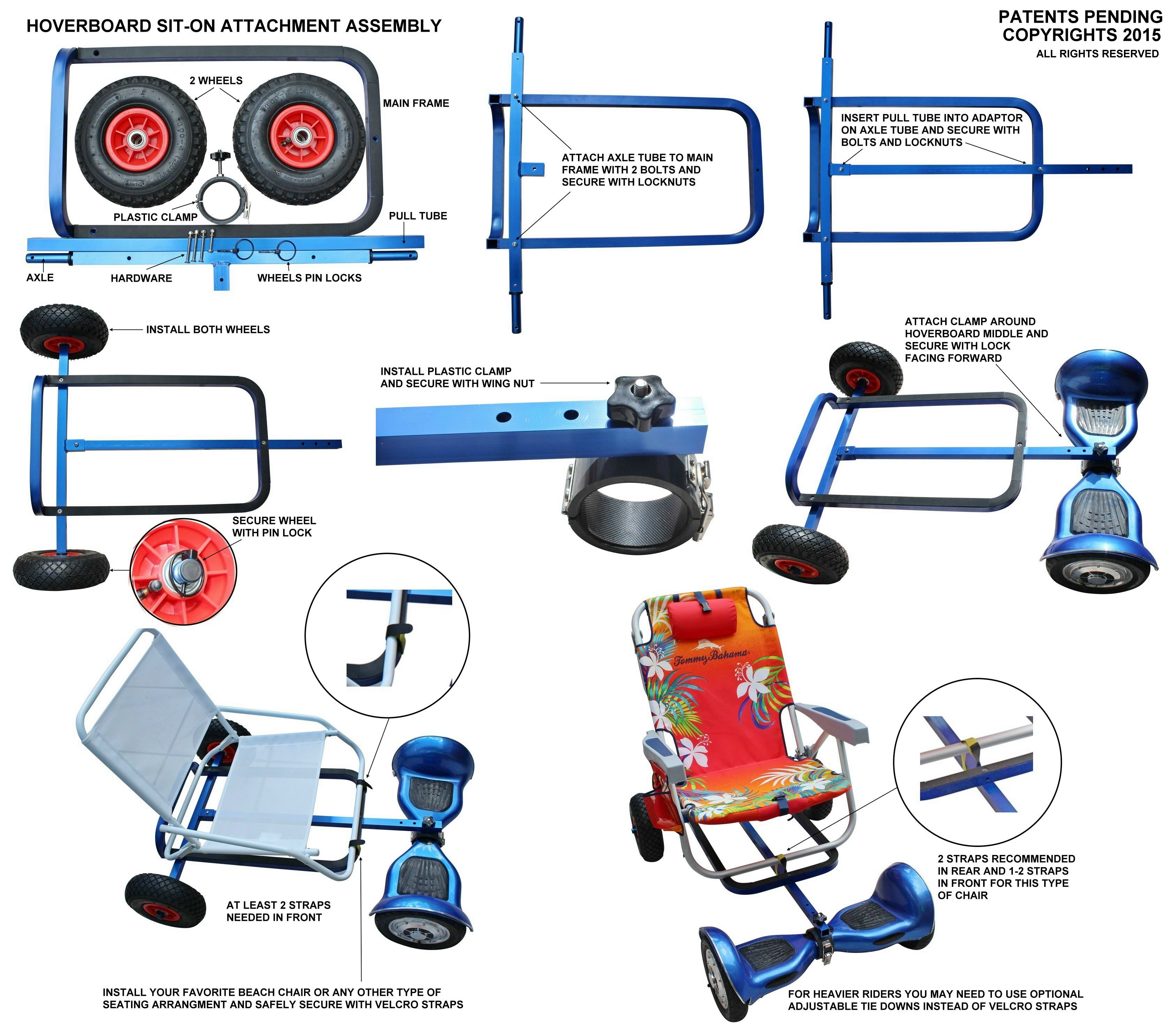 How to strap the attachment to your hoverboard.