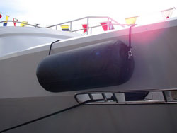 Inflatable Fenders for boats, yachts and sailboats.