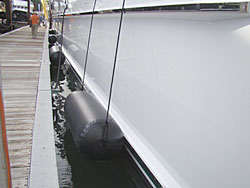 Inflatable Fenders for boats, yachts and sailboats.