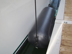 Inflatable Fenders for boats, yachts and sailboats.