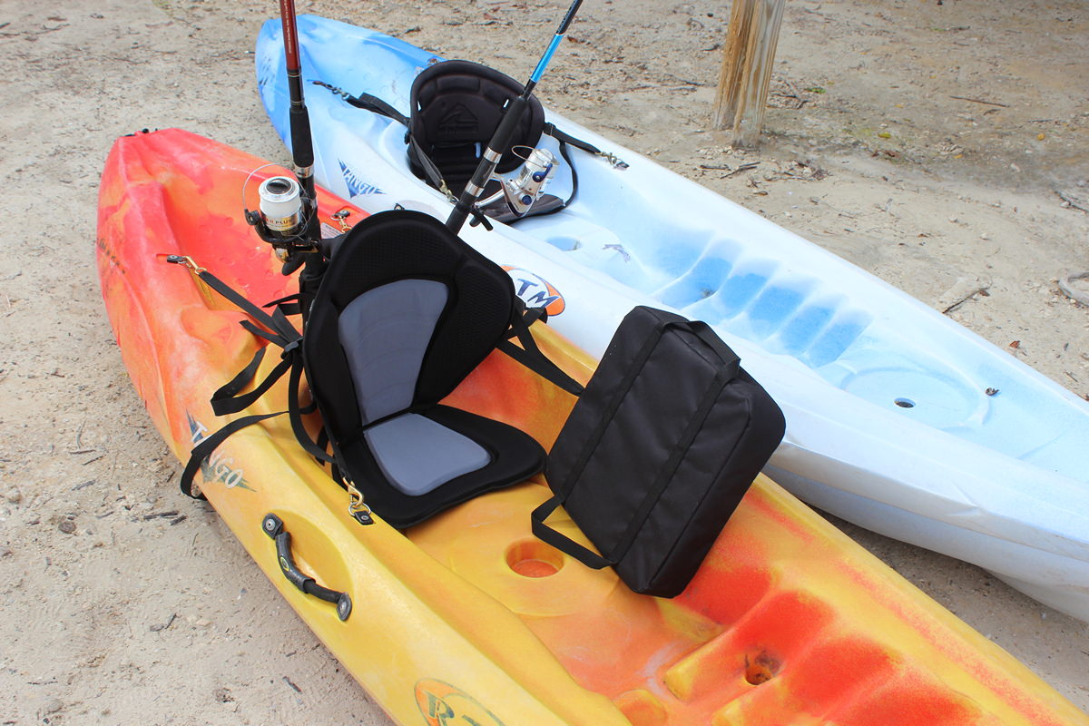 Deluxe Kayak Fishing Seats. Only 49! Detachable Fishing Pack.