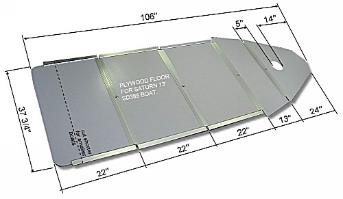 Plywood floor for Saturn boat. Click on image to zoom in.