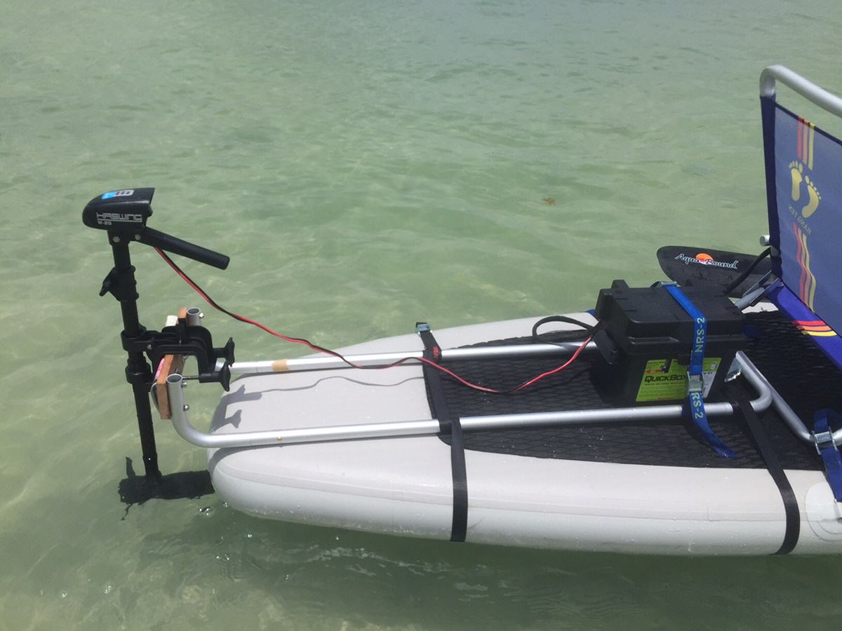 ADD ELECTRIC TROLLING MOTOR TO STAND UP SUP PADDLE BOARD MOTOR BOARD / KAYAK eBay