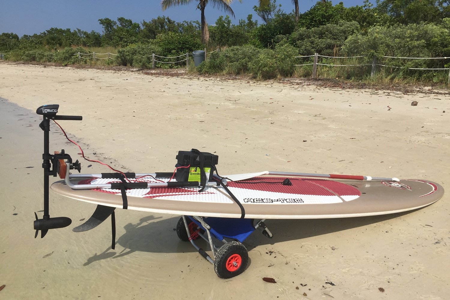 ADD ELECTRIC TROLLING MOTOR TO STAND UP SUP PADDLE BOARD MOTOR BOARD / KAYAK eBay