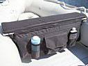 Seat cushion with under seat storage bag.