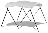Click here to order 2 bow sun canopy bimini top for inflatable boat.