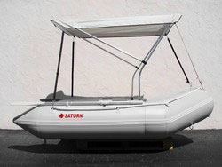 Small 2 bow canopy for inflatable boats. Click to zoom in.