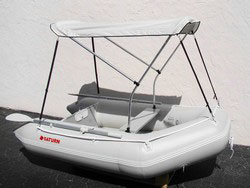 Small 2 bow canopy for inflatable boats. Click to zoom in.