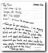 Please click to read letter from a customer.