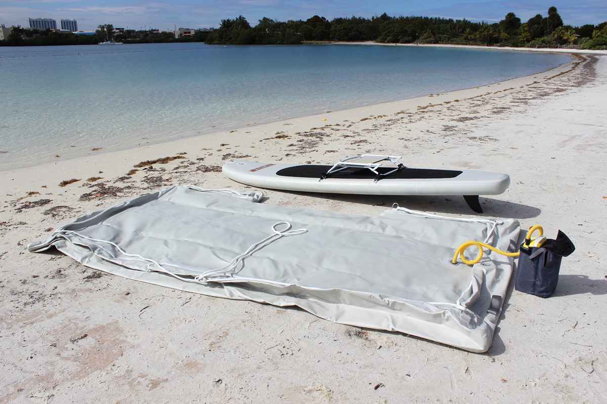 PORTABLE INFLATABLE ISLAND DOCK FOR SUP KAYAK KABOAT CANOE SWIM SNORKEL