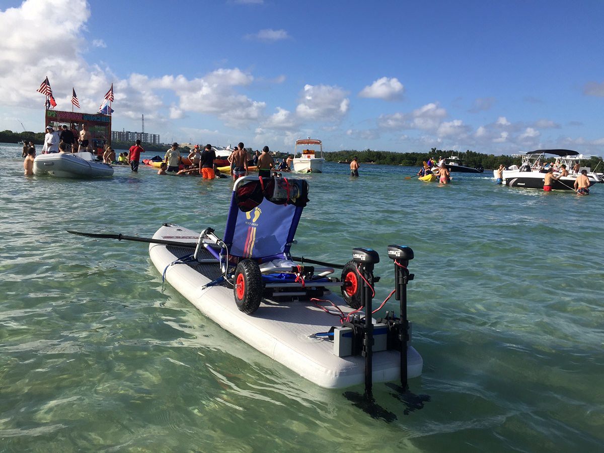 MotoSUP Motorized Inflatable SUP Paddle Board.