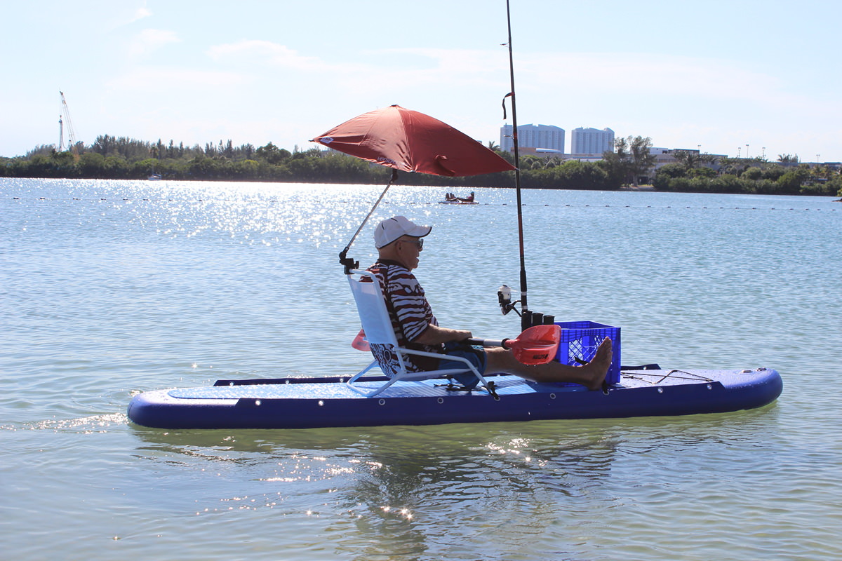 NEW! INFLATABLE FISHING SIT ON TOP COMFORT KAYAK THAT ALSO