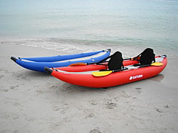 Saturn Inflatable Kayaks BK274 and BK365. Lightweigh and Portable. Click on image to enlarge.