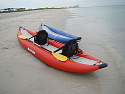 Saturn Inflatable Kayaks BK274 and BK365. Lightweigh and Portable. Click on image to enlarge.