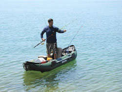 Saturn Inflatable Fishing Kayak FK396. Inflatable Kayaks for Fishing and Recreation. Click on image to zoom in.