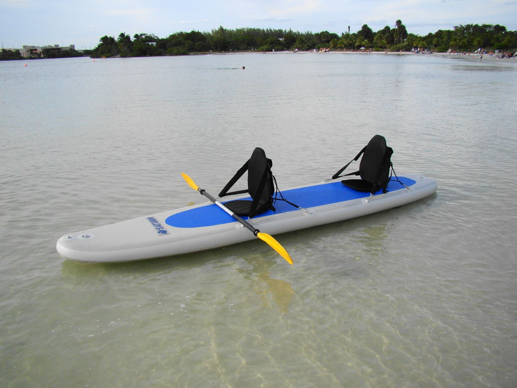 12FT SATURN INFLATABLE STAND UP PADDLE BOARD OR 2 PERSON SIT ON TOP