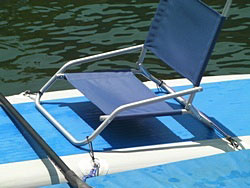 Beach chair on top of SOT365 paddle board is great replacement for kayak seat. Click on image to zoom in.