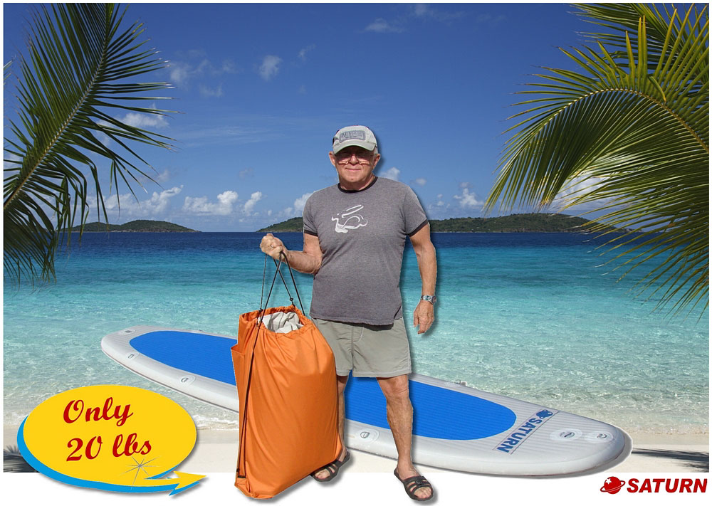 12FT SATURN INFLATABLE STAND UP PADDLE BOARD OR 2 PERSON SIT ON TOP