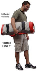 Saturn SOT290 sit on top inflatable kayak is portable and lightweight. Click on image to zoom in.