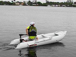 New Inflatable KaBoat with aluminum benches and rowing oars. Click to zoom in.