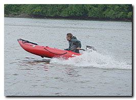 Hello, I purchased the SK396R and love it. The boat is better quality than expected and is great since I live in an apartment. Set up time from the back of my mini-van to water is about 5 minutes, I can often set it up and be out in the water before larger solid-hull boats can get off of their trailers and going. With my small outboard this things zips and since it doesn't weigh much at all, I barely use a gallon of gas all day. Anyways thanks for making a fantastic boat that I can afford on a college budget.