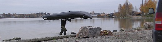 Saturn SK487 KaBoat in whitewater action.