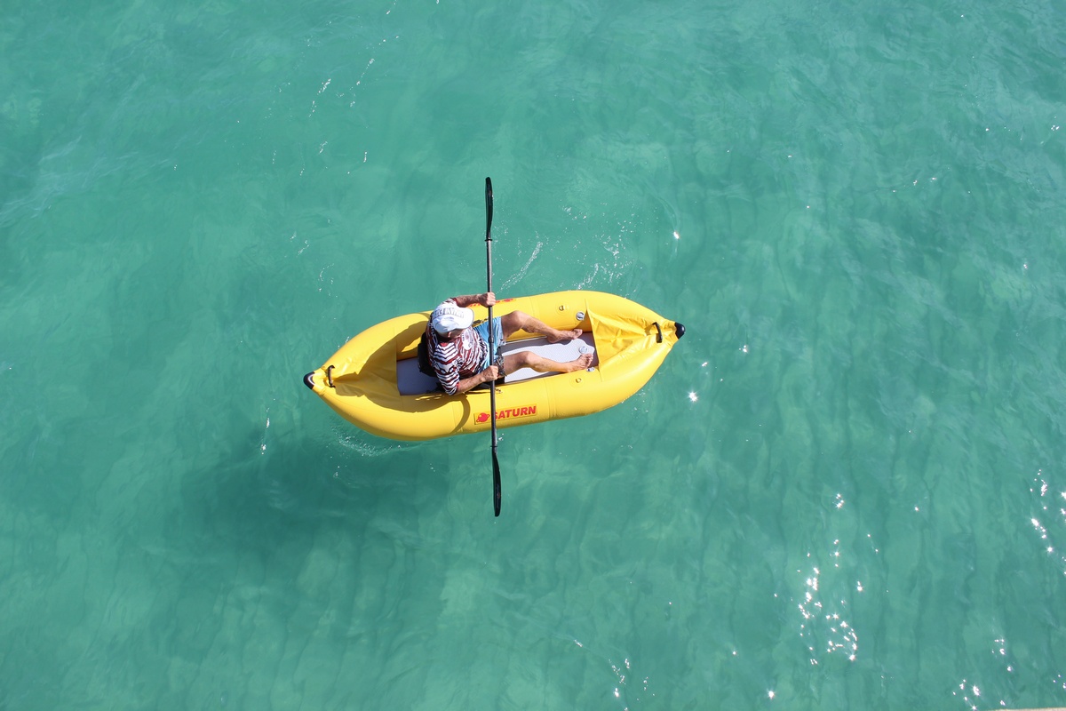 BRAND NEW SATURN ULTRA PORTABLE NANO INFLATABLE KAYAK RAFT FOR OCEAN