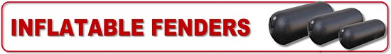 Inflatable marine fenders for yachts and sailboats.