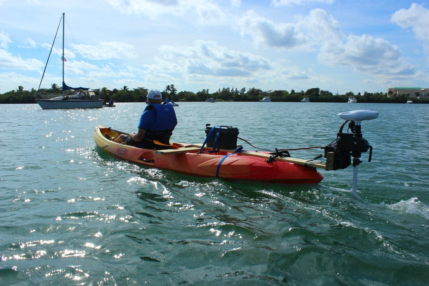 Remote Controlled 55Lbs 12V Electric Trolling Motor.