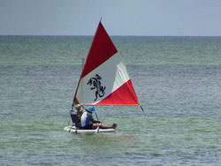Older version of Sail Board with NEW sail kit. Click for larger pictures.