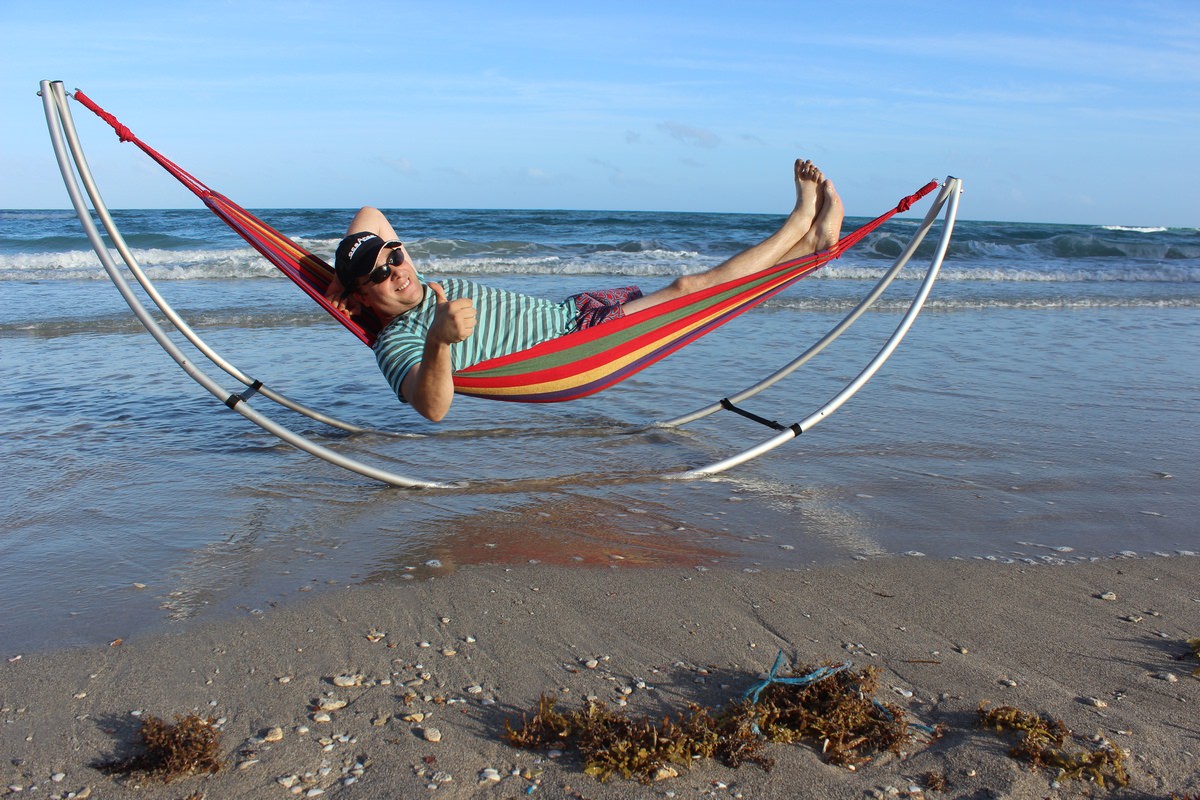 Folding Beach Hammock. Portable Travel Hammock.