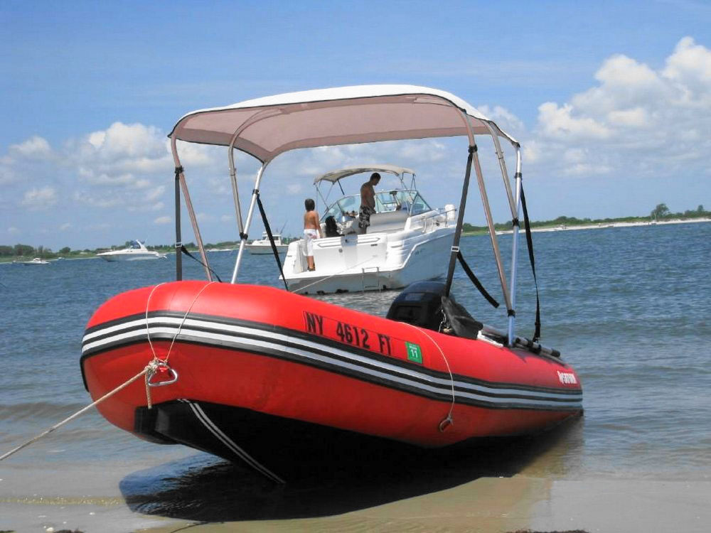 Saturn 12' inflatable sport runabouts are largest boats with air floor.