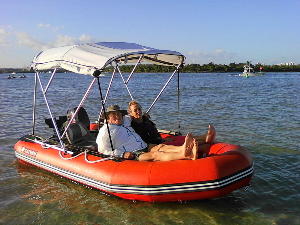 Saturn 13' inflatable sport boats with air deck floors are great as