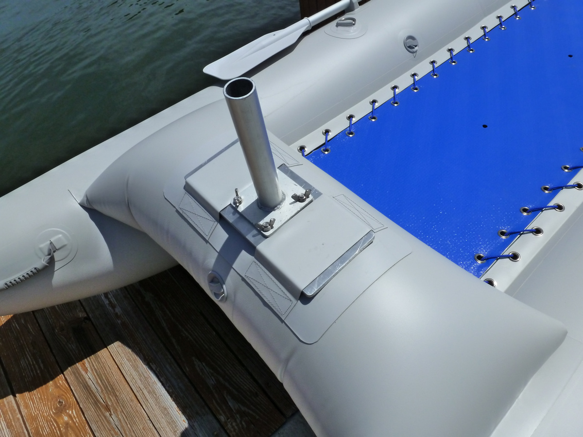 14' Inflatable Sail Catamaran. Portable sail boat in a bag. Frameless