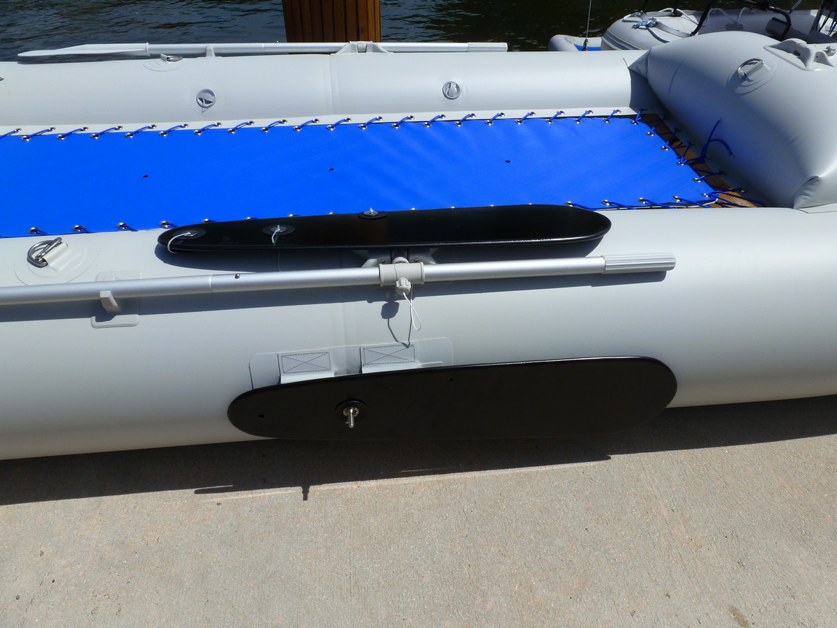 14' Inflatable Sail Catamaran. Portable sail boat in a bag. Frameless
