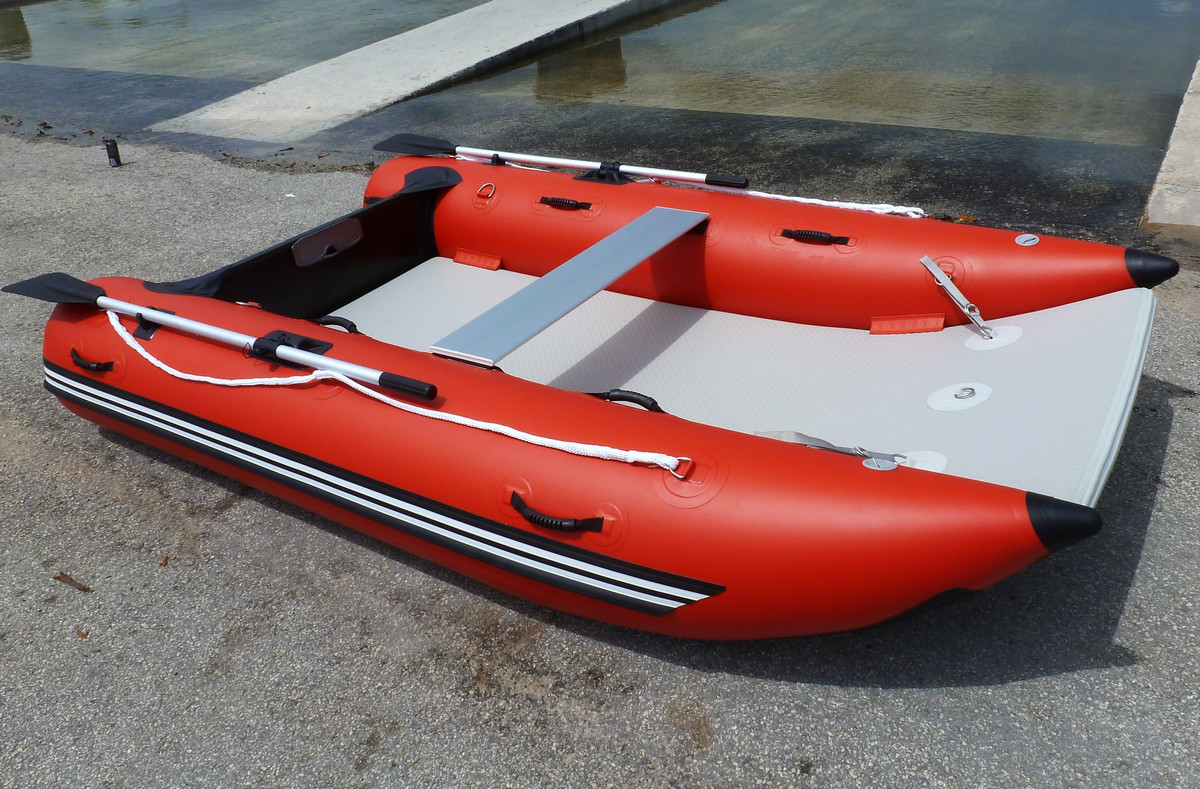 SATURN 9.6' INFLATABLE MINI CAT CATAMARAN INFLATABLE BOAT FOR FISHING