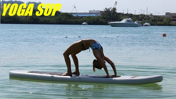 Saturn Inflatable SUP are very stable and great for yoga excercies.