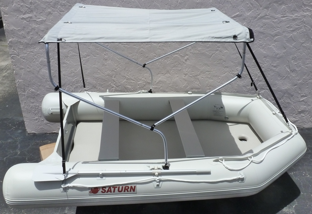 inflatable boat aluminum round tube 2 bow bimini top and boat canopy 