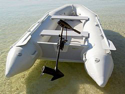 Saturn Inflatable Boat with Trolling Electric Motor.